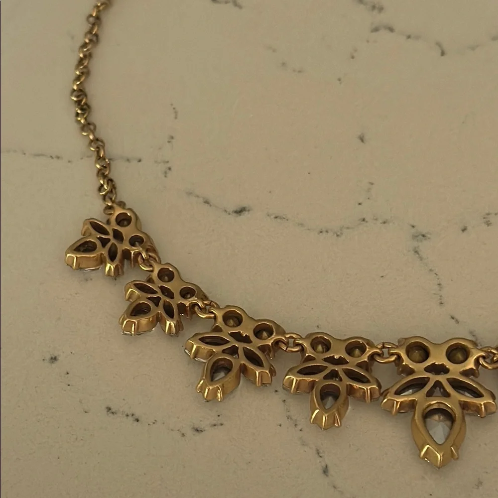 J. Crew Women's Fashion Jewelry Gold Crystal Necklace OS EUC - Picture 9 of 11